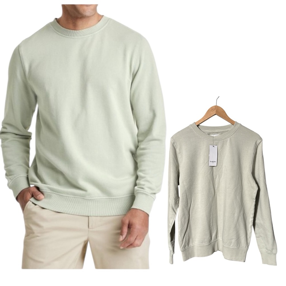 GOODFELLOW mens' crewneck sweatshirt sage green MEDIUM  NWT
